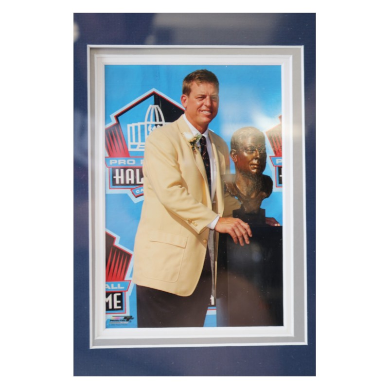 Troy Aikman Cowboys Framed 8x10 Photo Mint Collage with GU Jersey Piece LE 1/188 HM COA