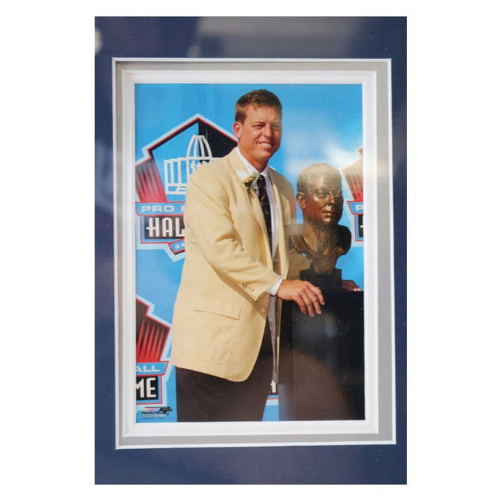 Troy Aikman Cowboys Framed 8x10 Photo Mint Collage with GU Jersey Piece LE 1/188 HM COA