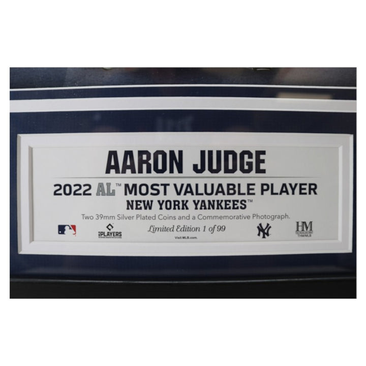 Aaron Judge New York Yankees 2022 AL MVP Framed 15x17 Photo Mint LE 1/99