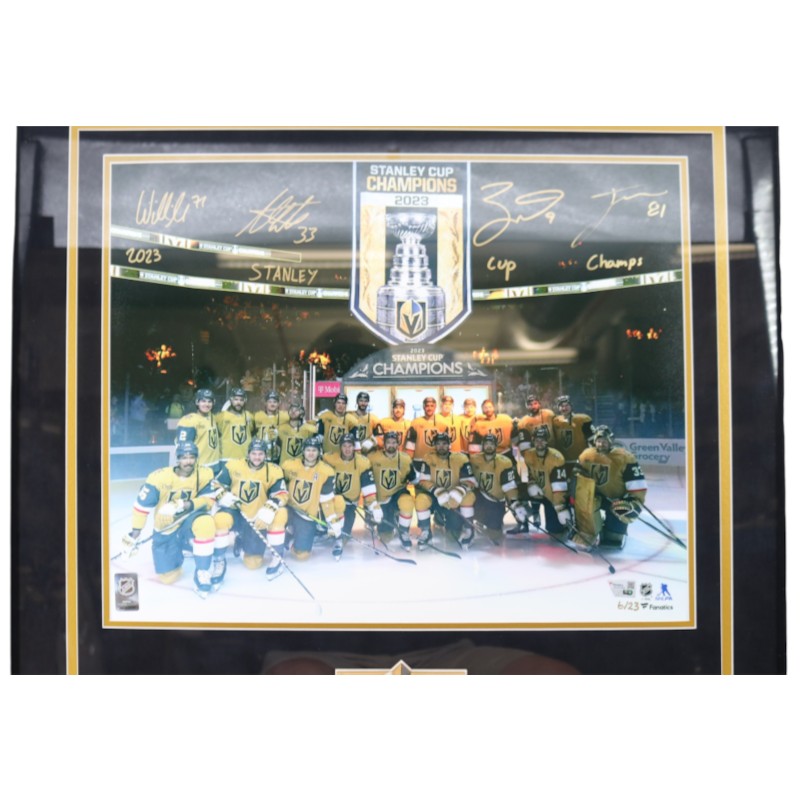 Marchessault Eichel Karlsson Hill Golden Knights Multi Signed Framed 16x20 Photo LE 6/23 Fanatics Auth