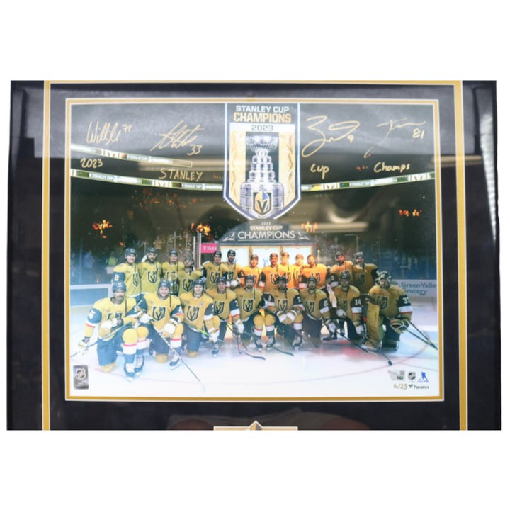 Marchessault Eichel Karlsson Hill Golden Knights Multi Signed Framed 16x20 Photo LE 6/23 Fanatics Auth
