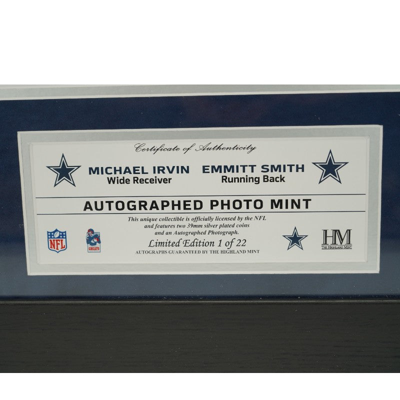Irvin Smith Dallas Cowboys Autographed Framed 16x20 Photo LE 1/22 Beckett Holo