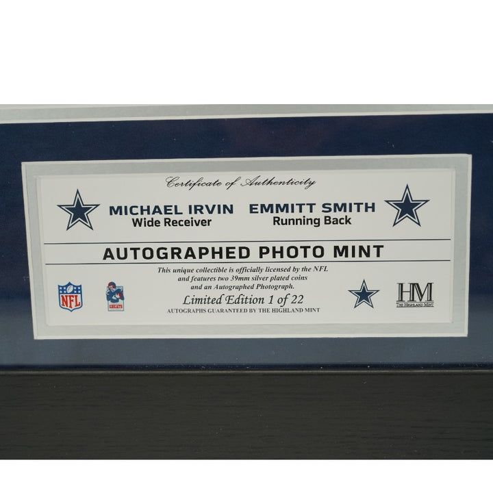 Irvin Smith Dallas Cowboys Autographed Framed 16x20 Photo LE 1/22 Beckett Holo