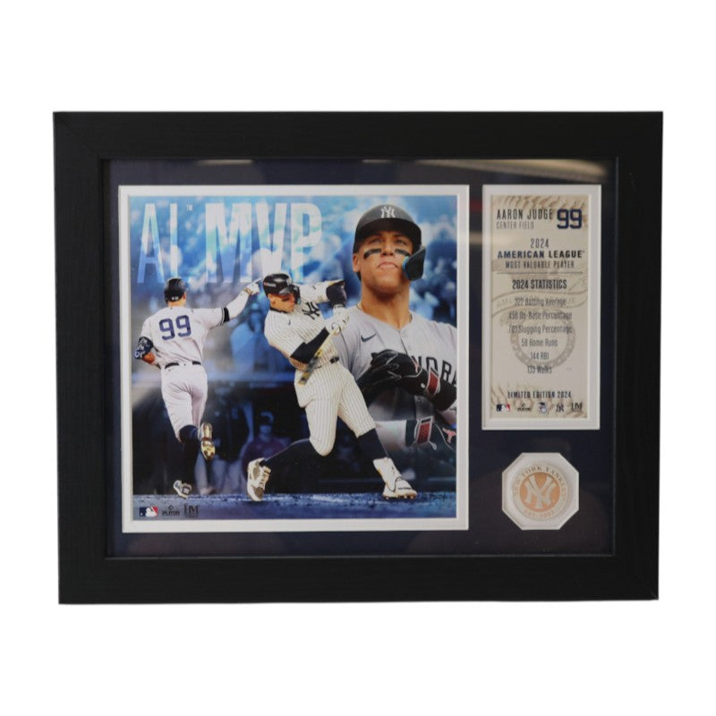 Aaron Judge New York Yankees Framed 9x9 Phtoto Mint Collage LE 107/2024