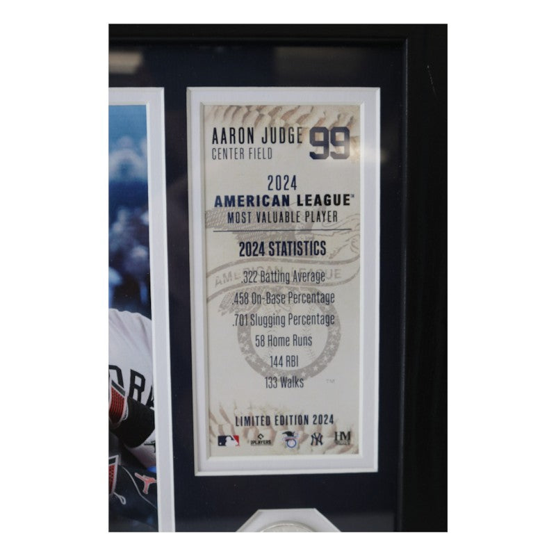 Aaron Judge New York Yankees Framed 9x9 Phtoto Mint Collage LE 107/2024