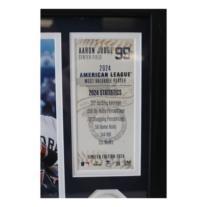 Aaron Judge New York Yankees Framed 9x9 Phtoto Mint Collage LE 107/2024