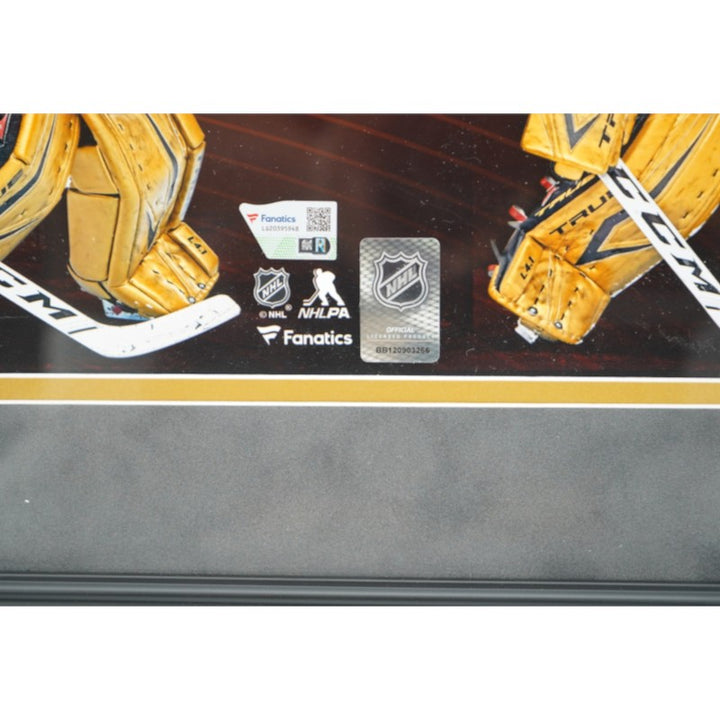 Marc-Andre Fleury VGK Signed Framed 10x30 Vezina Winner Fanatics Holo LE 9/129
