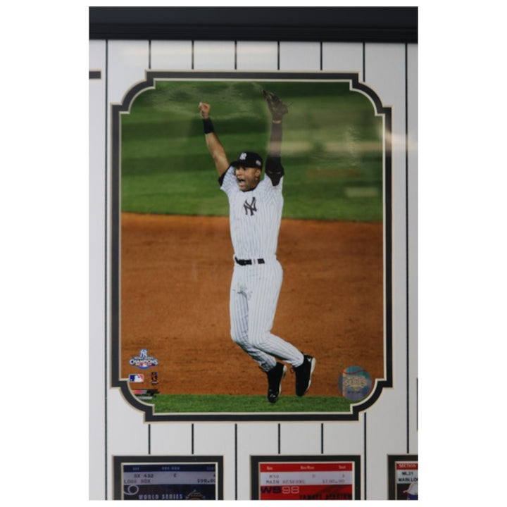 Derek Jeter NY Yankees Facsimile Signed Framed 8x10 Photo Ticket Collage LE 10/500