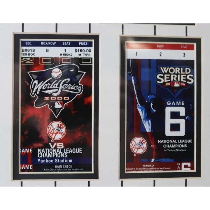 Derek Jeter NY Yankees Facsimile Signed Framed 8x10 Photo Ticket Collage LE 10/500