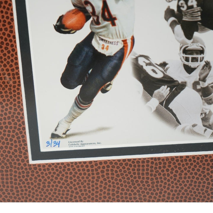 Walter Payton Emmitt Smith Signed Framed 8x10 Photo HM Collage PSA/Tristar Holo LE 3/34