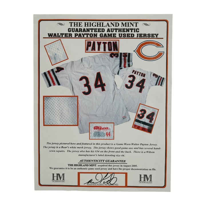 Walter Payton Emmitt Smith Signed Framed 8x10 Photo HM Collage PSA/Tristar Holo LE 3/34