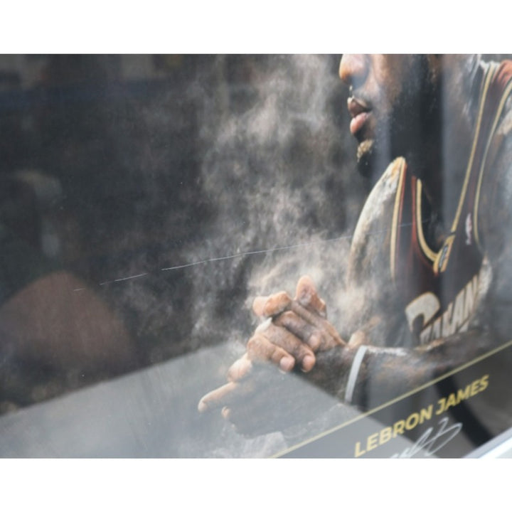 Michael Jordan LeBron James Facsimile Signed Framed 14x30 GOAT Debate Photo LE 77/100