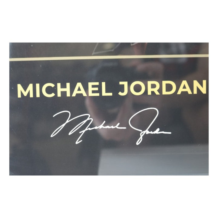 Michael Jordan LeBron James Facsimile Signed Framed 14x30 GOAT Debate Photo LE 77/100
