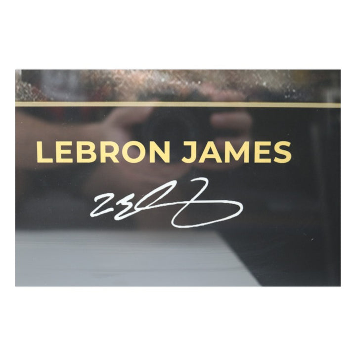 Michael Jordan LeBron James Facsimile Signed Framed 14x30 GOAT Debate Photo LE 77/100