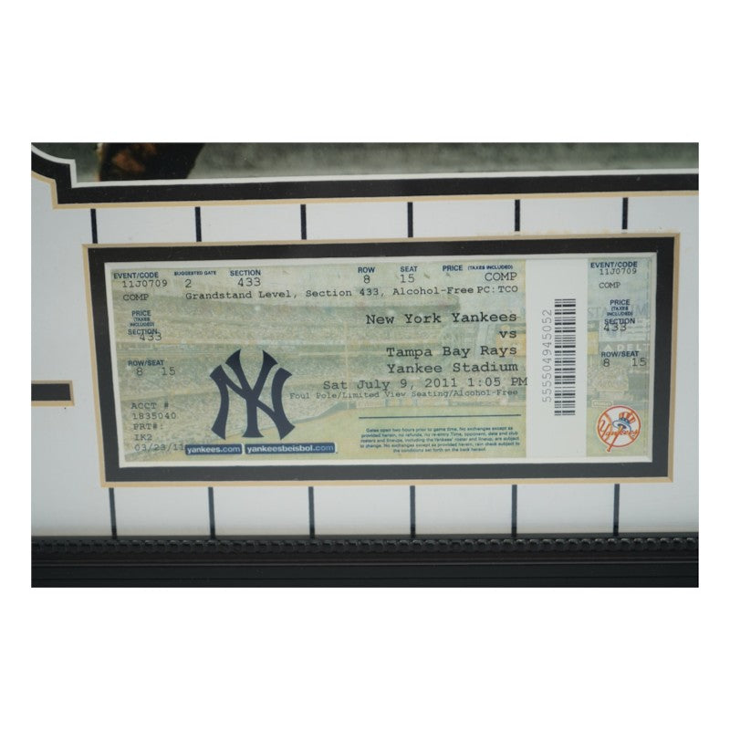 Derek Jeter New York Yankees Facsimile Signed Framed 15x20 Photo Ticket Collage