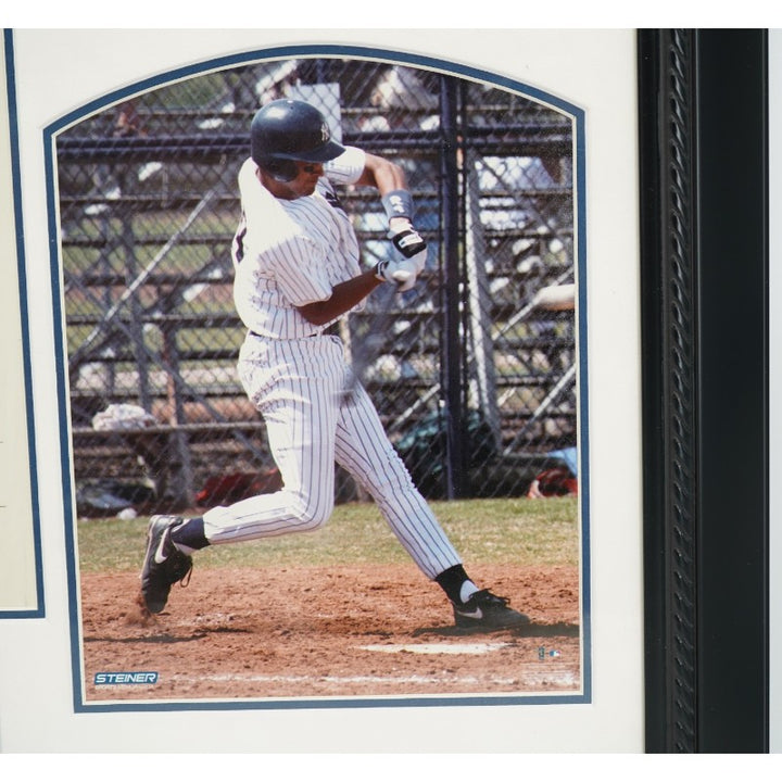 Derek Jeter NY Yankees Framed 8x10 Photo Collage with Free Agent Report Copy