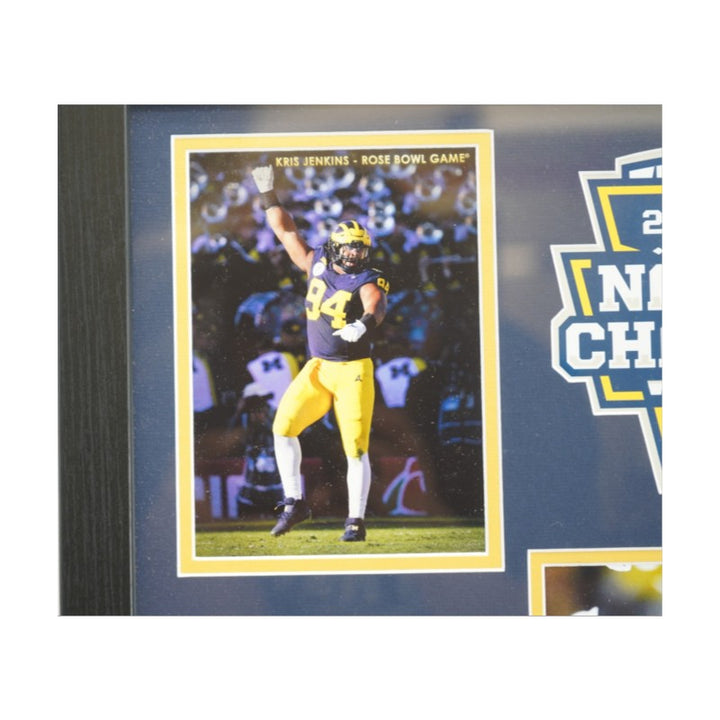 Michigan Wolverines 2023 CFP National Champions Framed 8x12 Photo Mint Collage