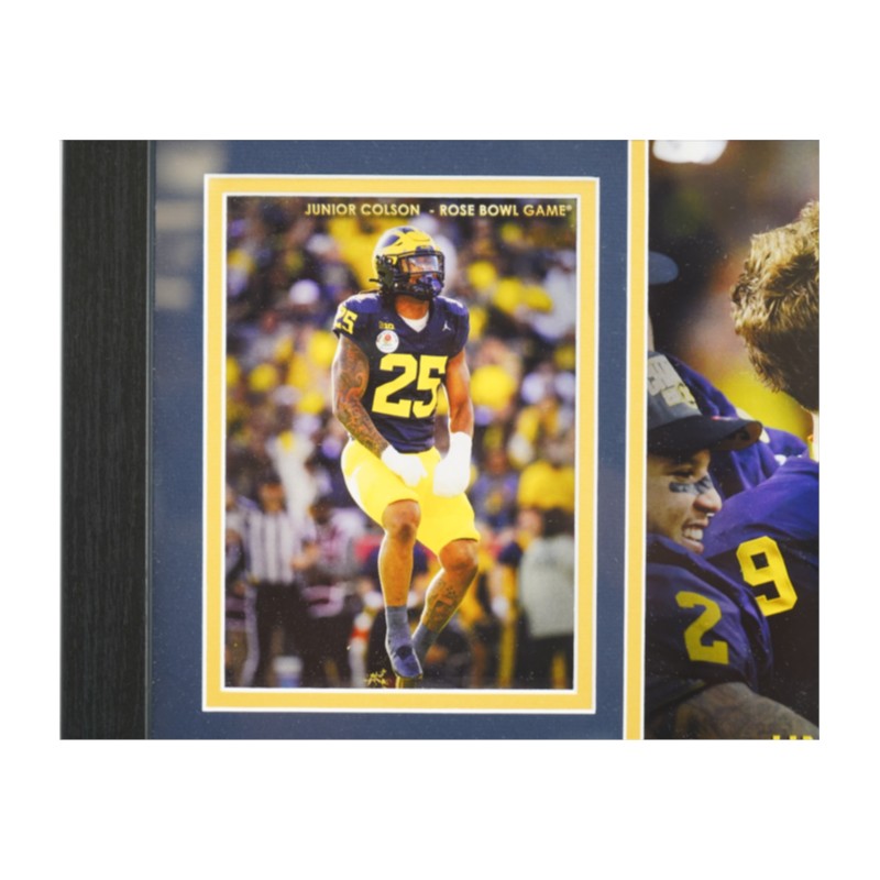 Michigan Wolverines 2023 CFP National Champions Framed 8x12 Photo Mint Collage