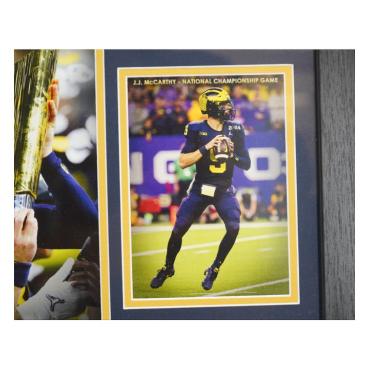 Michigan Wolverines 2023 CFP National Champions Framed 8x12 Photo Mint Collage