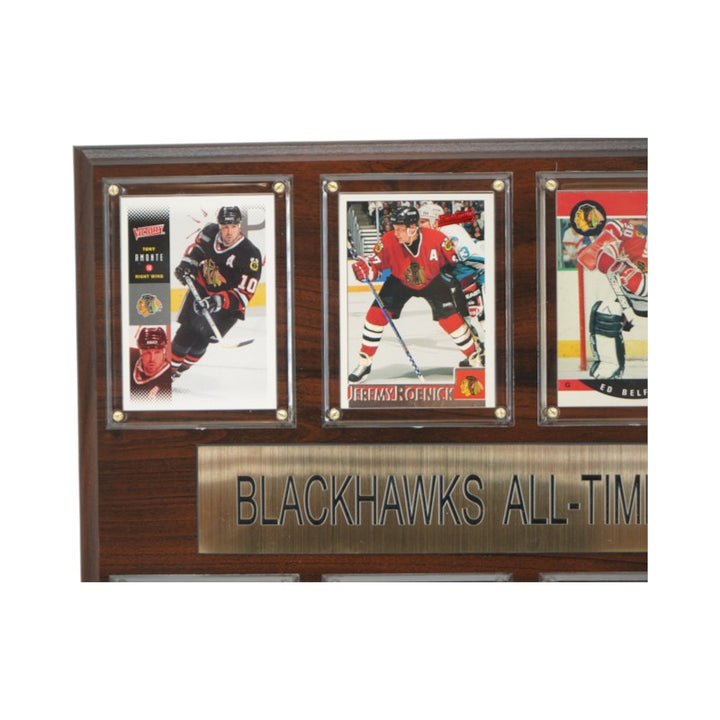 Toews Roenick Hull Chicago Blackhawks All-Time Greats Trading Card Collage Plaque