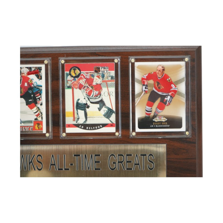 Toews Roenick Hull Chicago Blackhawks All-Time Greats Trading Card Collage Plaque