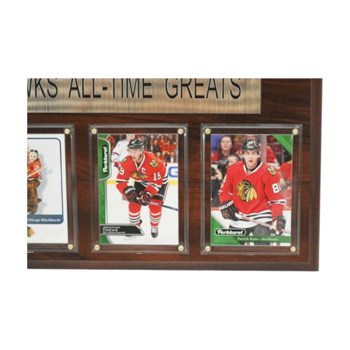 Toews Roenick Hull Chicago Blackhawks All-Time Greats Trading Card Collage Plaque