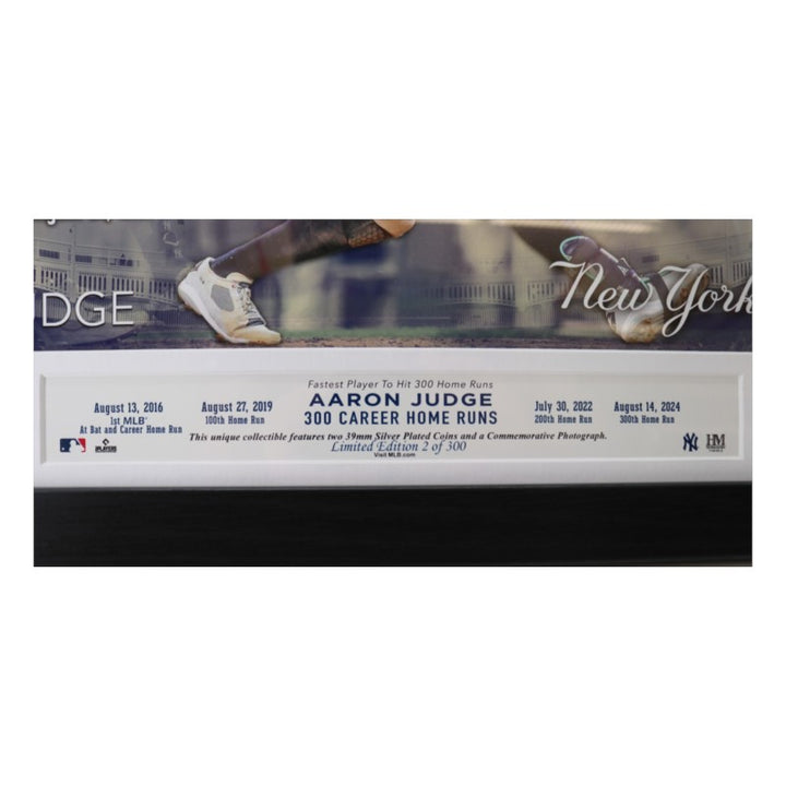 Aaron Judge New York Yankees Framed 11x28 Timeline Photo Mint LE 2/300