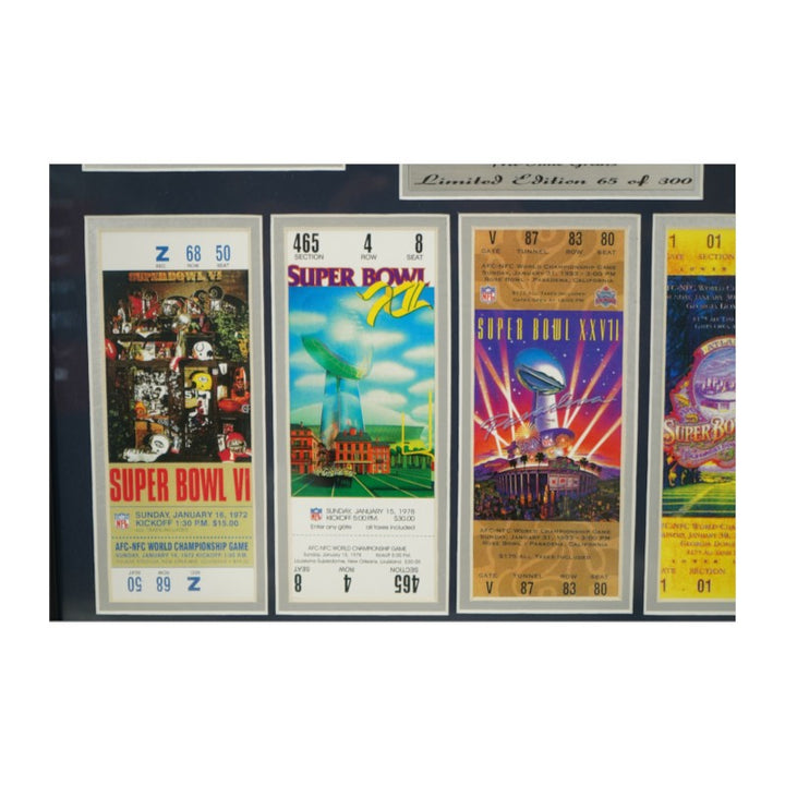 Cowboys All-Time Greats Facsimile Signed Framed 8x10 Photo Ticket Collage LE 65/300