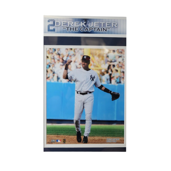 Derek Jeter NY Yankees Framed 8x10 Photo Mint Collage with GU Bat Piece HM COA LE 4/222