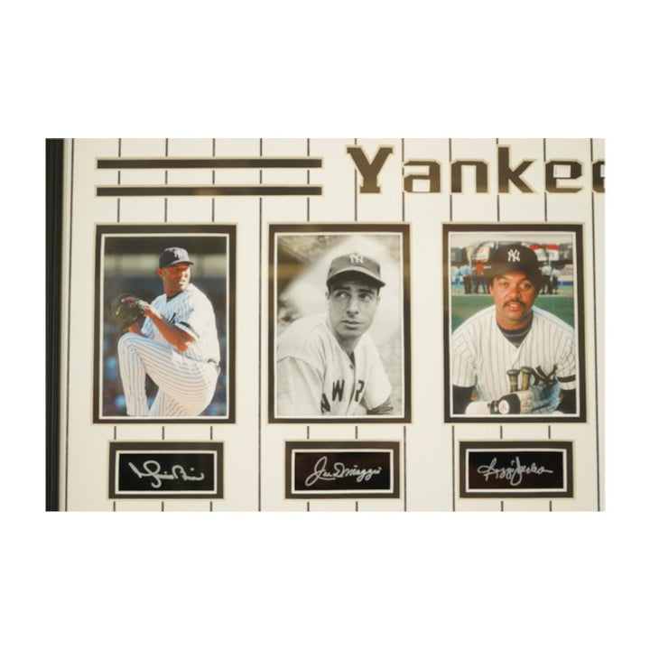 Gehrig Mantle Ruth NY Yankees Facsimile Signed Framed 4x5 Photo Collage  LE 238/300