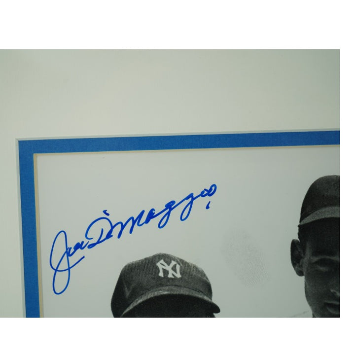 Joe DiMaggio Ted Williams Yankees Red Sox Autographed Framed 8x10 Photo JSA LOA