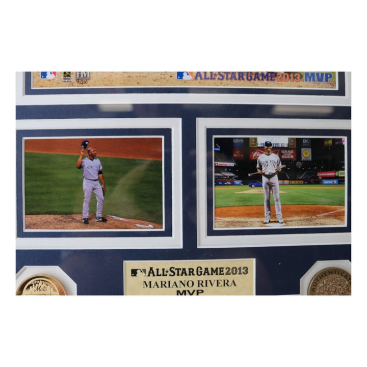 Mariano Rivera NY Yankees Framed 8x10 Photo Mint Collage with GU Dirt LE 7/500 MLB Holo