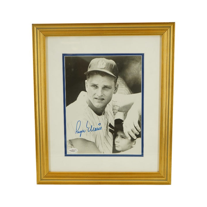 Roger Maris New York Yankees Autographed Framed 8x10 Photo JSA LOA