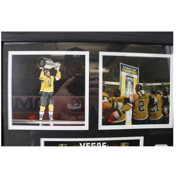Vegas Golden Knights 2023 Banner Raising Framed 7x7 Photo Mint Collage LE 1/99