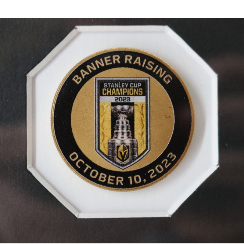 Vegas Golden Knights 2023 Banner Raising Framed 7x7 Photo Mint Collage LE 1/99