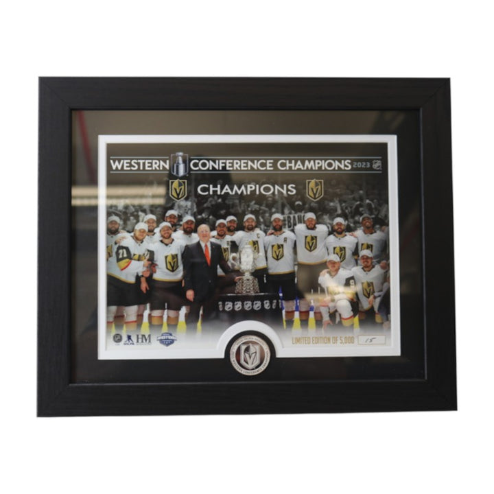 Vegas Golden Knights 2023 Conference Champions Framed 8x11 Photo Mint LE 15/5000