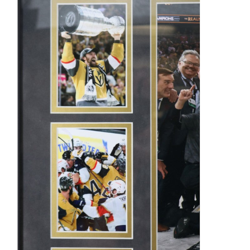Vegas Golden Knights 2023 SC Champions Team Signed Framed 16x20 Photo Collage Fanatics Holo