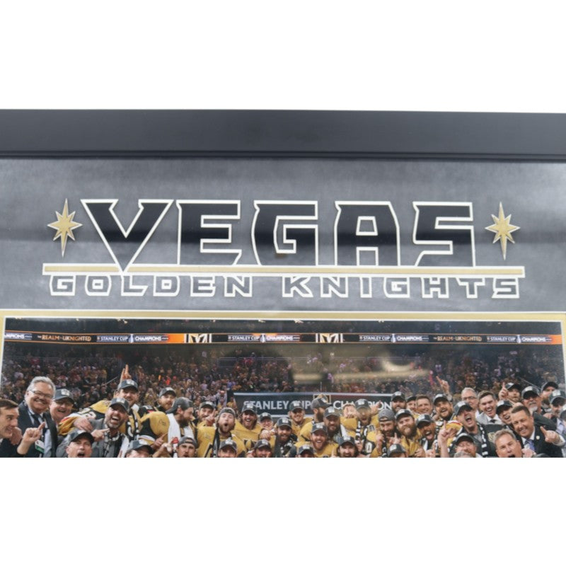 Vegas Golden Knights 2023 SC Champions Team Signed Framed 16x20 Photo Collage Fanatics Holo
