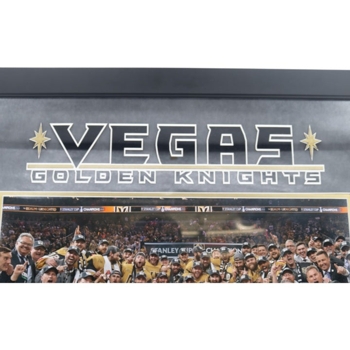 Vegas Golden Knights 2023 SC Champions Team Signed Framed 16x20 Photo Collage Fanatics Holo