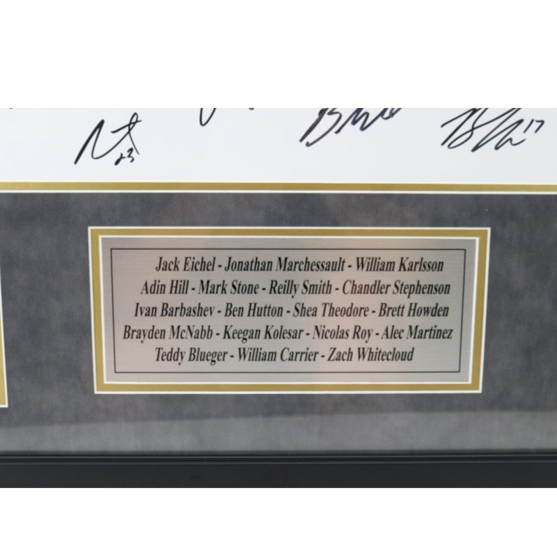 Vegas Golden Knights 2023 SC Champions Team Signed Framed 16x20 Photo Collage Fanatics Holo