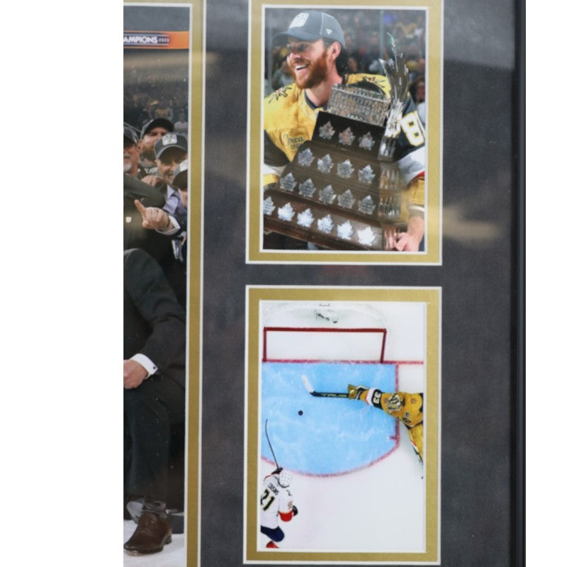 Vegas Golden Knights 2023 SC Champions Team Signed Framed 16x20 Photo Collage Fanatics Holo
