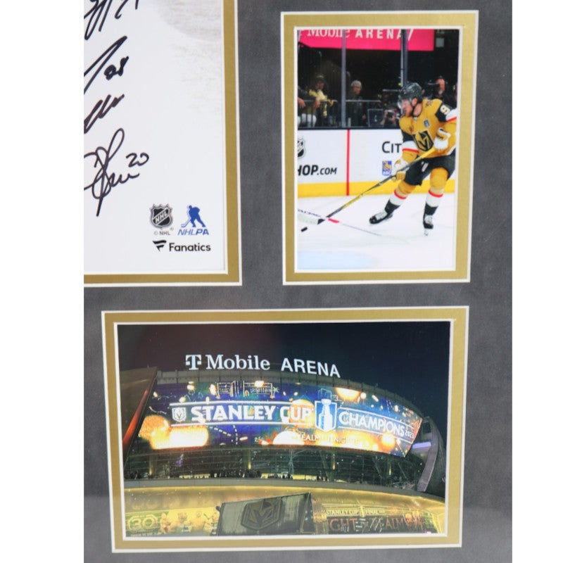 Vegas Golden Knights 2023 SC Champions Team Signed Framed 16x20 Photo Collage Fanatics Holo