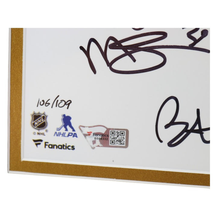 Vegas Golden Knights Team Signed Framed 16x20 Photo Fanatics Holo LE 106/109
