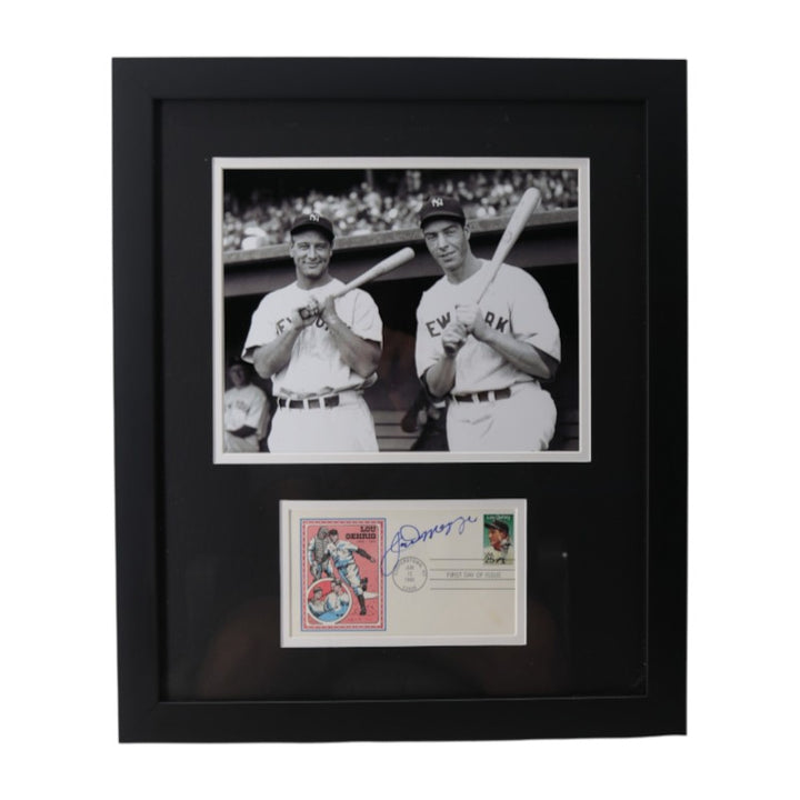 Joe DiMaggio New York Yankees Autographed Framed 1st Day Cover 8x10 Collage JSA LOA