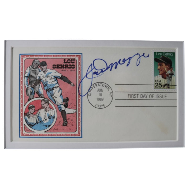 Joe DiMaggio New York Yankees Autographed Framed 1st Day Cover 8x10 Collage JSA LOA