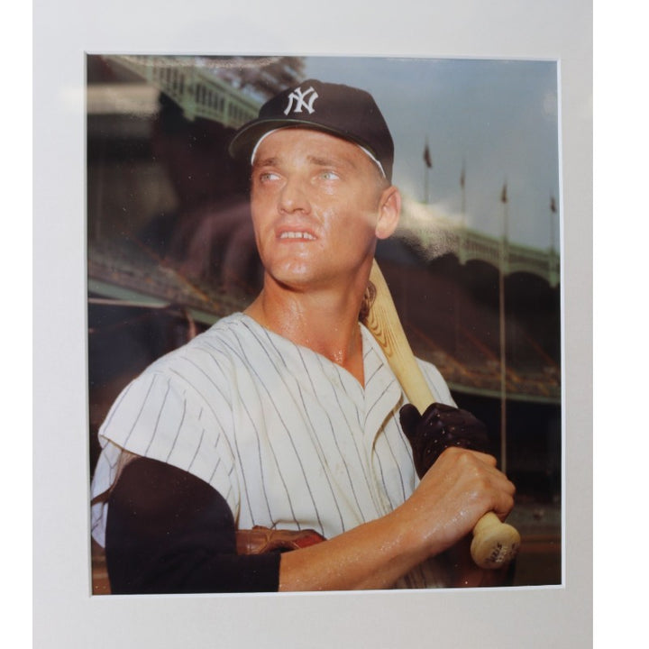 Roger Maris New York Yankees Autographed Framed Cut Trading Card Collage PSA LOA