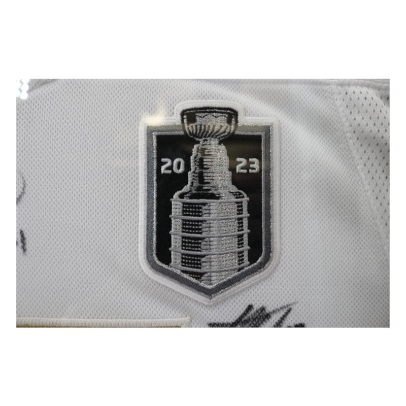 Las Vegas Golden Knights 2023 SC Champs Multi Signed Inscribed Framed White Jersey Fanatics Auth