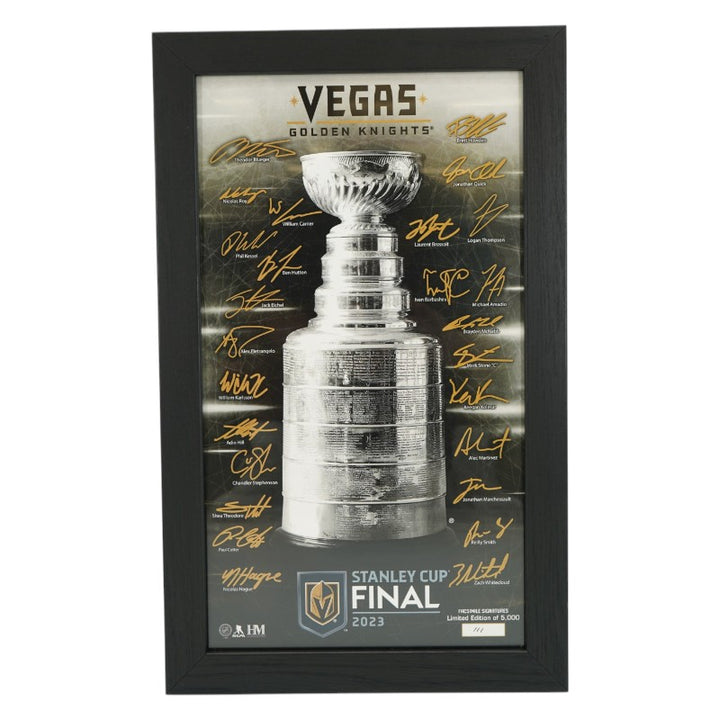 Vegas Golden Knights Framed  Facsimile Team Signed 10x17 Photo LE 111/5000