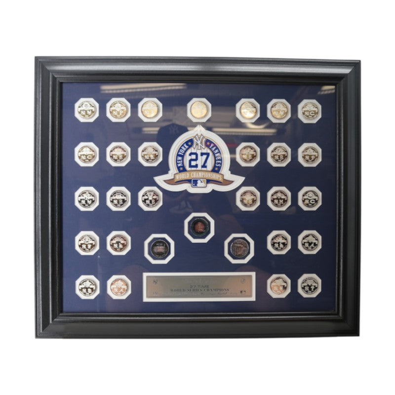 New York Yankees 27 World Series Championships Framed Coin Collage LE 21/270 HM COA