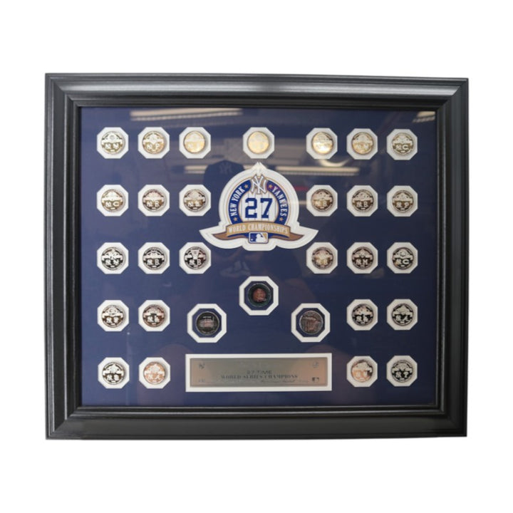 New York Yankees 27 World Series Championships Framed Coin Collage LE 21/270 HM COA